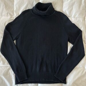 JEANNE PIERRE Ribbed Knit Sweater in Black